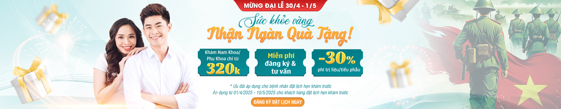 Ưu Đãi Gói Khám Bệnh Nam Giới - Phụ Khoa