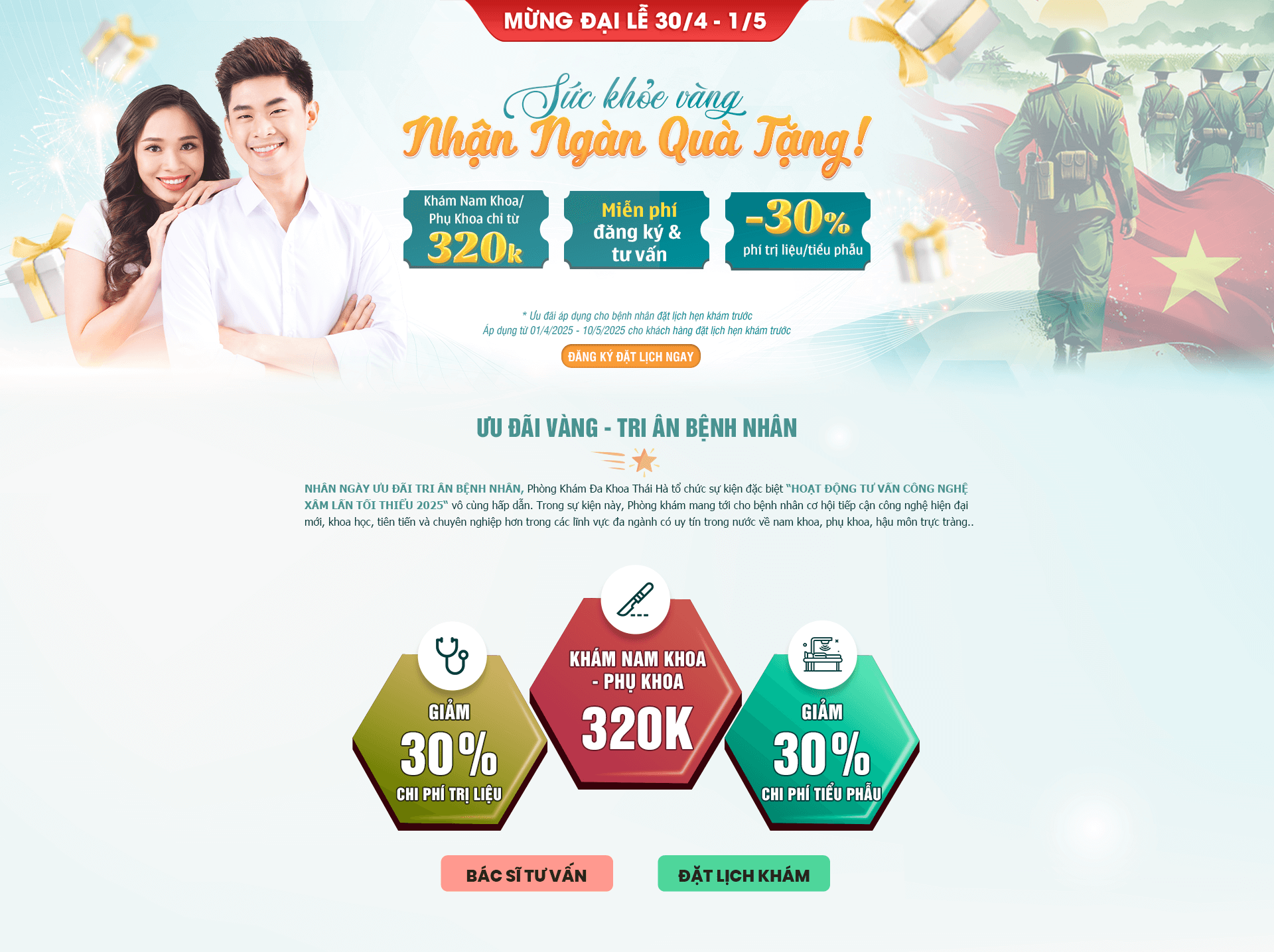 Ưu Đãi Bệnh Nam Giới - Phụ Khoa